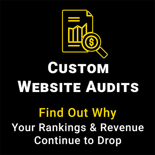 Custom Website Audits - "Find out why your rankings and revenue continue to drop."