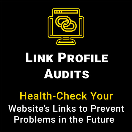 Link Profile Audits - "Health-Check your website's links to prevent problems in the future."