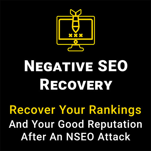 Negative SEO Recovery Service - "Recover your rankings and your good reputation after an NSEO attack."